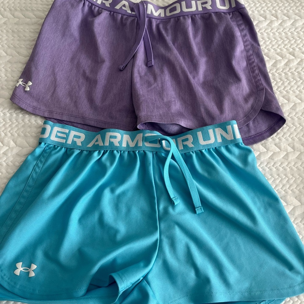Under Armour Kids Purple and Blue Shorts